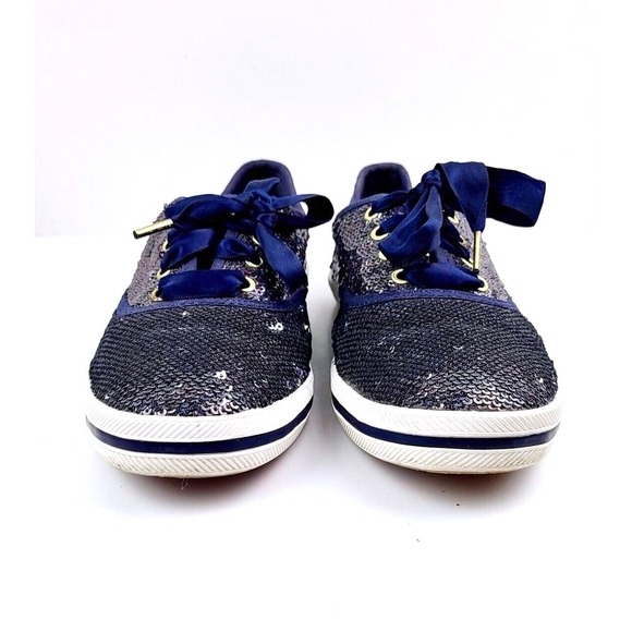 Women Keds x Kate Spade New York | Navy Glitter Champion Sneaker‎ - Size 6.5 - Picture 2 of 9